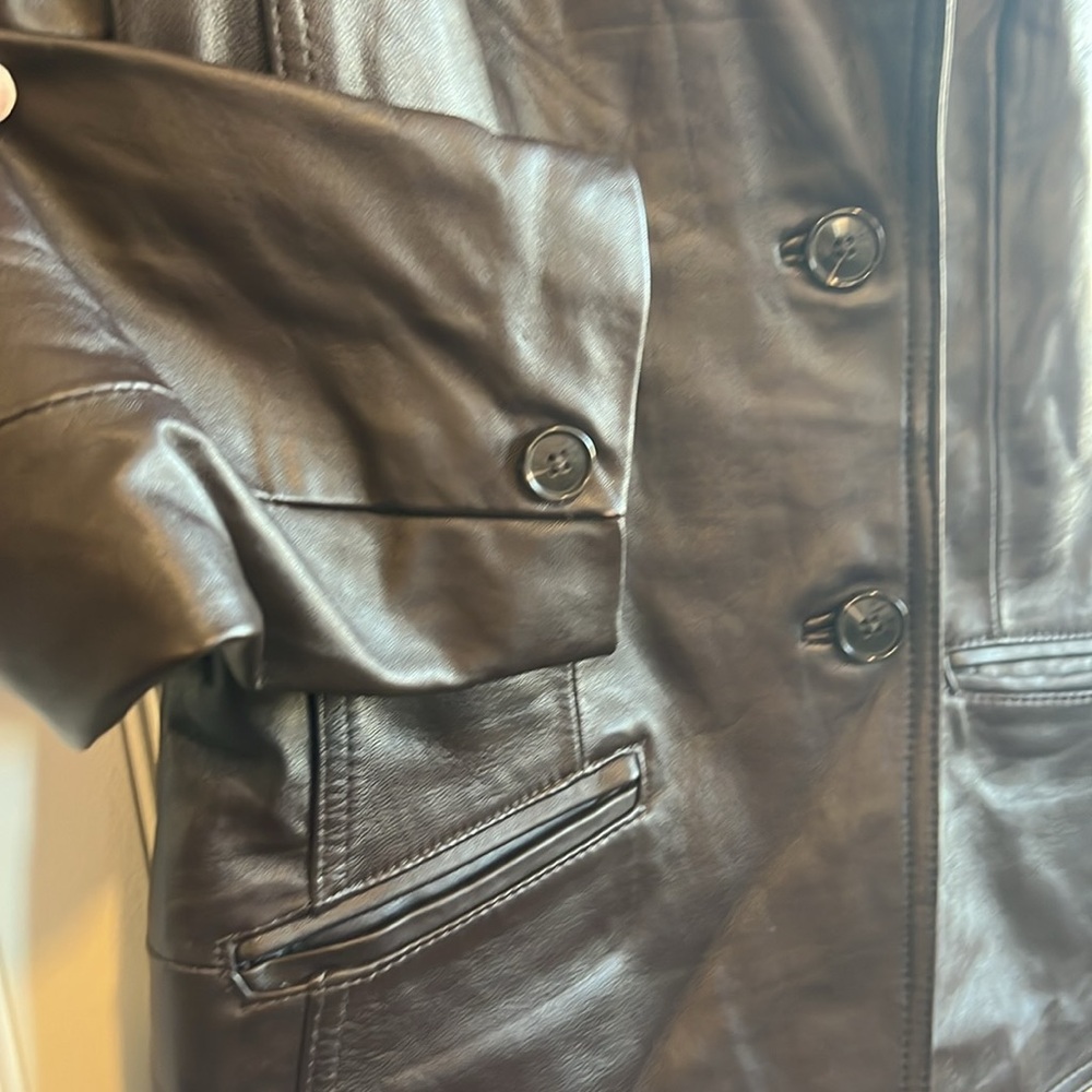 Jaclyn Smith Dark Leather Jacket buttery soft‎ women medium vintage - Picture 4 of 12